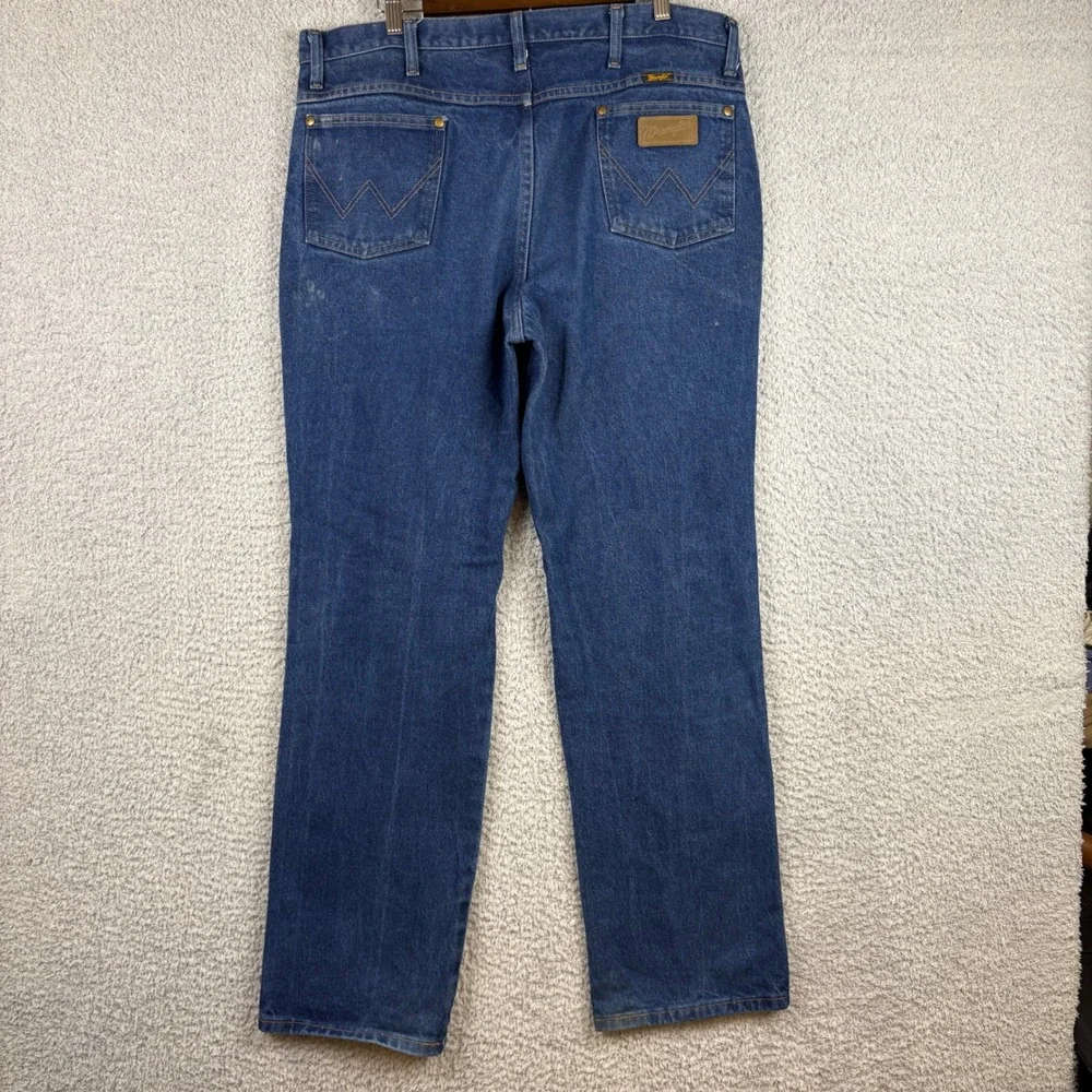 Wrangler Jeans Mens 38x32 Blue Cowboy Cut 936PWD Slim Fit Denim Workwear Vintage